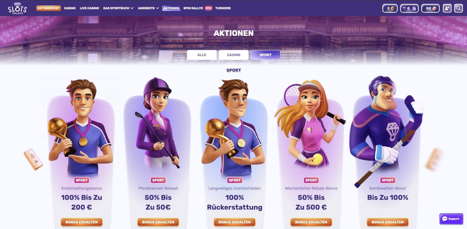 SlotsPalace Aktionen